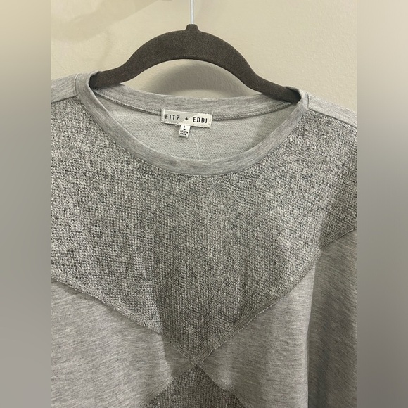 Fitz + Eddi Long Sleeve Crop Top Women’s Large Grey - Picture 6 of 8